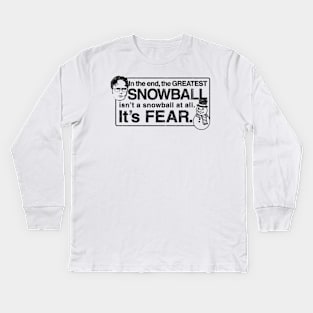 The Greatest Snowball - Dwight Schrute (Variant) Kids Long Sleeve T-Shirt